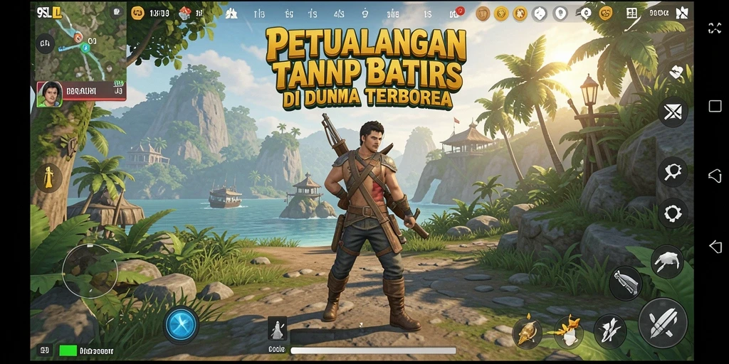 Screenshot gameplay 9SL menampilkan petualangan mendebarkan di dunia terbuka.