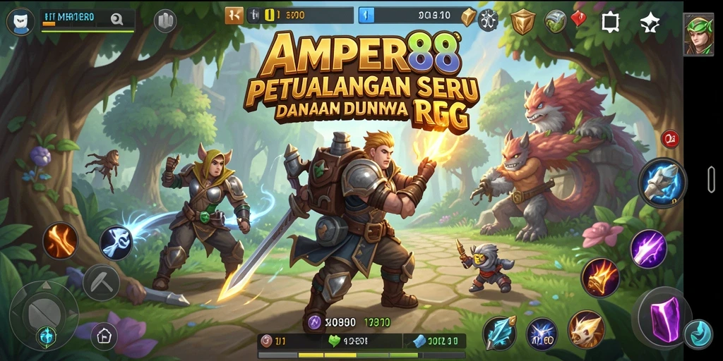 Tampilan gameplay RPG AMPER88 yang seru dan mendebarkan.