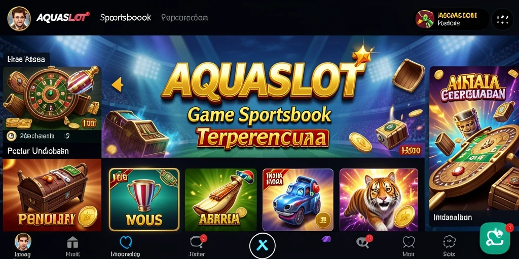 Tampilan gameplay AQUASLOT yang menarik dan interaktif dalam taruhan olahraga.