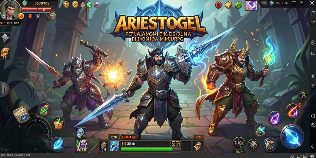 Tampilan gameplay seru dalam dunia <strong>ARIESTOGEL</strong> yang mengasyikkan.