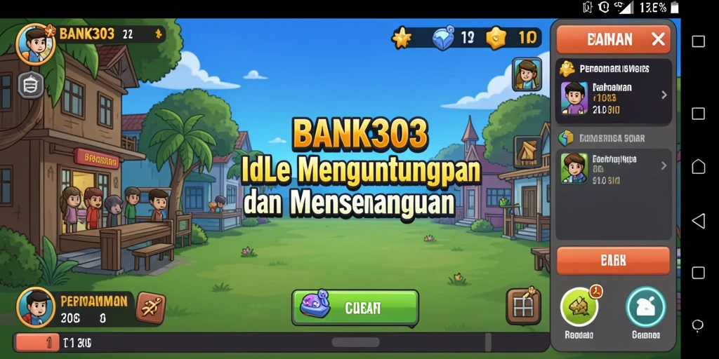Tampilan gameplay BANK303 yang sederhana dan menarik untuk pengalaman gaming Idle.