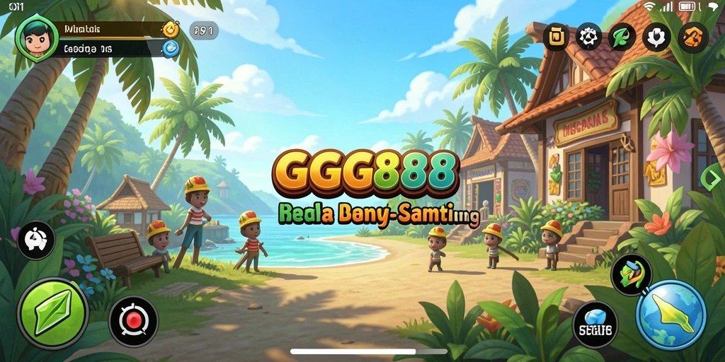 Screenshot utama GGG888 menampilkan gameplay santai yang mengasyikkan.