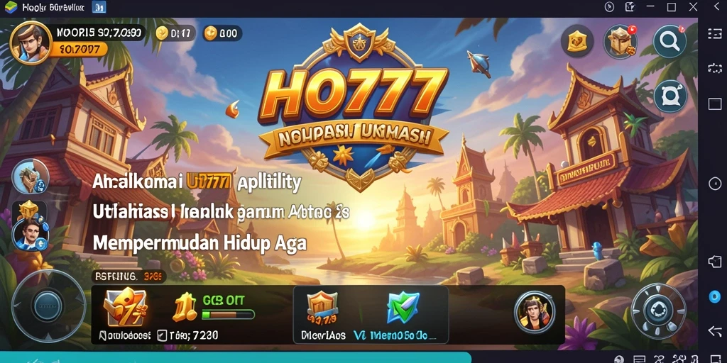 Tampilan aplikasi HO777 dengan berbagai fitur Utility yang bermanfaat.