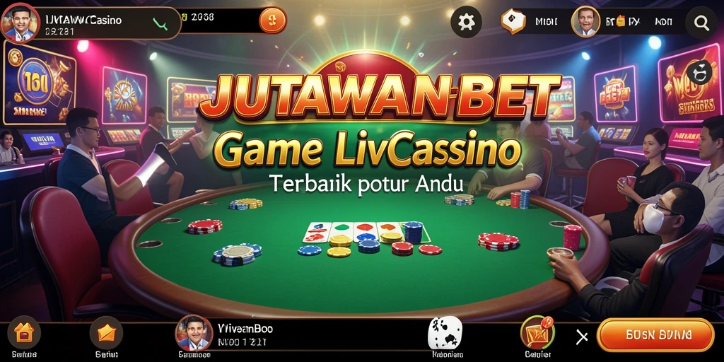 Tampilan gameplay Live Casino JUTAWANBET yang mendebarkan dan interaktif.