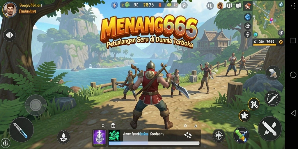 Screenshot gameplay MENANG666 menampilkan petualangan menakjubkan di dunia terbuka.