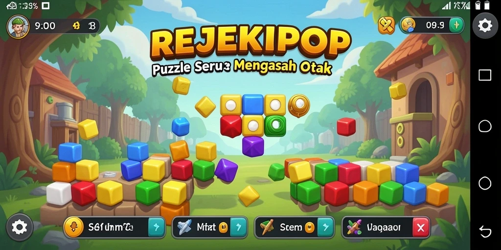 Tampilan gameplay menarik dari REJEKIPOP yang menantang.