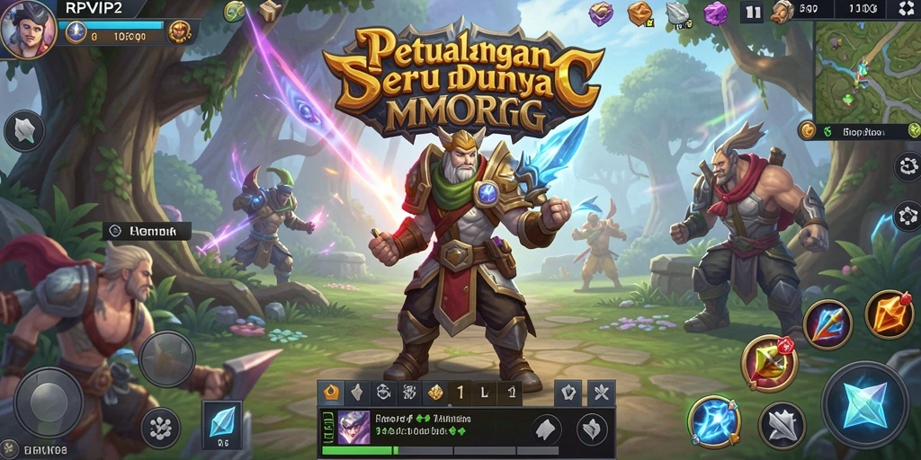 Screenshot yang menampilkan aksi seru dalam game MMORPG RPVIP2.
