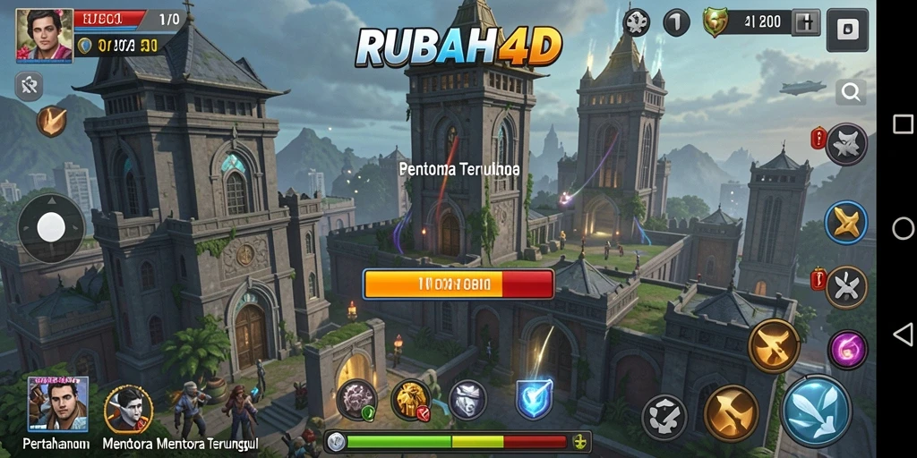 Tangkapan layar RUBAH4D menampilkan aksi pertahanan menara yang menegangkan.