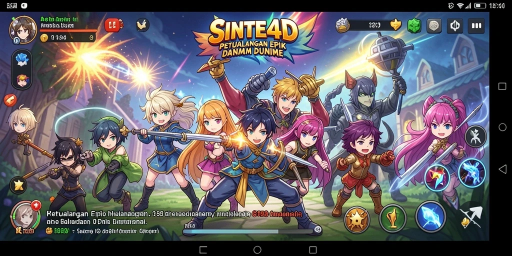 Tampilan gameplay SINTE4D yang menarik dan penuh aksi.