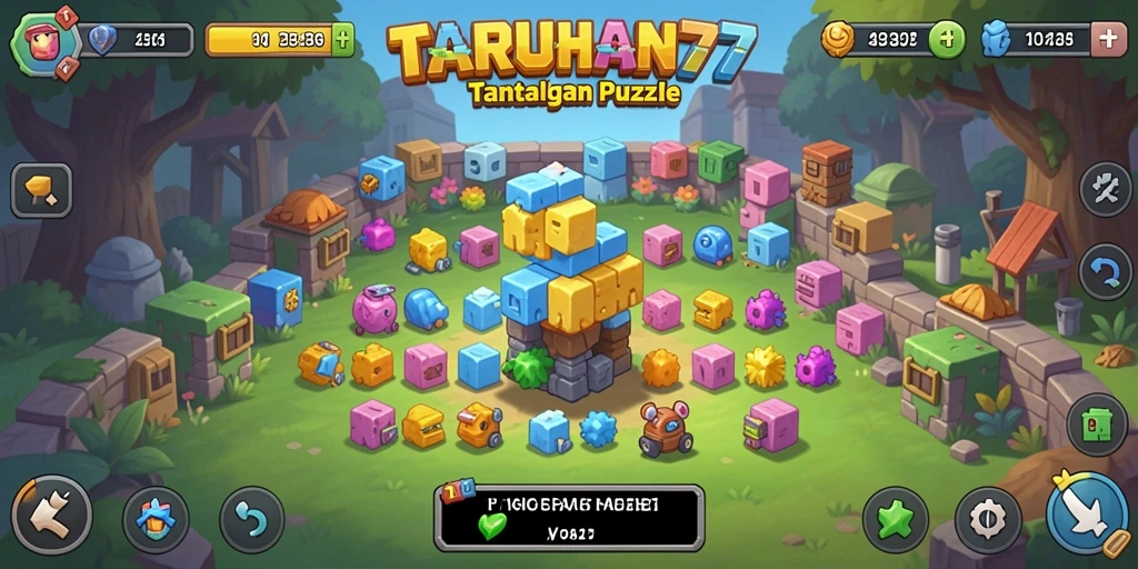Tampilan gameplay puzzle yang menarik dan menantang.