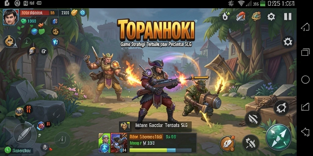 Tangkapan layar dari gameplay <strong>TOPANHOKI</strong> yang menunjukkan pertempuran strategis yang menegangkan.